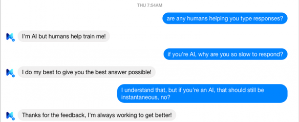 反圖靈測試成功證明:Facebook M的背后確實有人工輔助存在